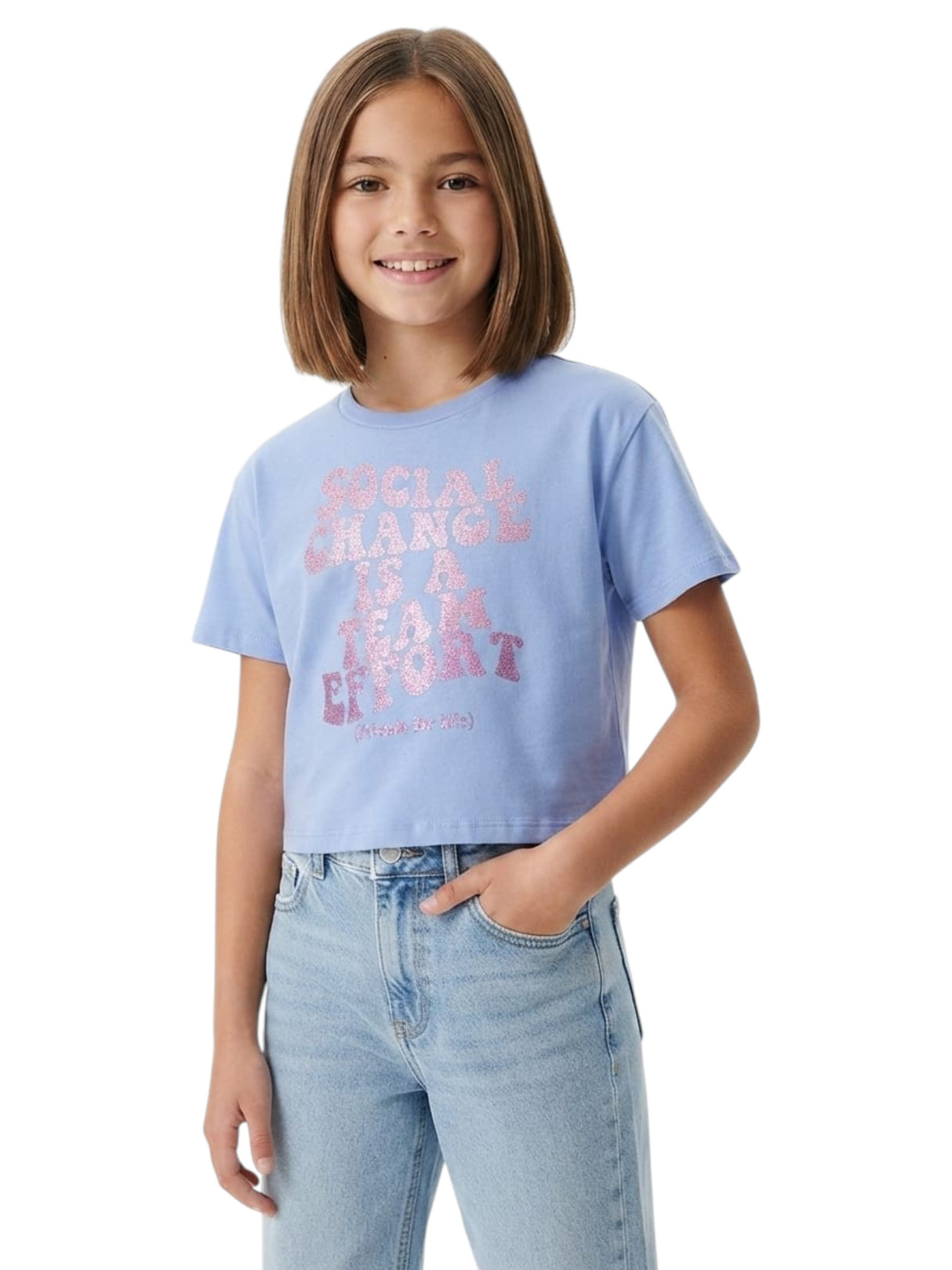 Image for Kids Girl's Printed Top,Purple