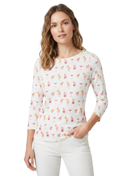 Image for Women's Printed Top,White