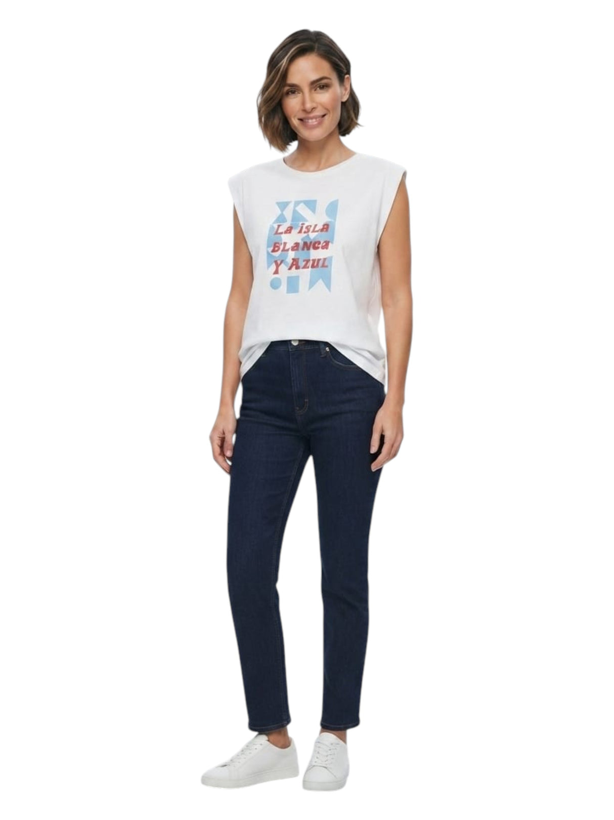 Image for Women's Printed Top,White