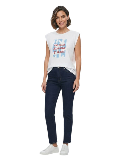 Image for Women's Printed Top,White