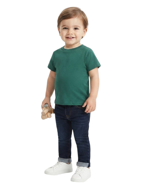 Image for Kids Boy's Plain Top,Dark Green