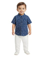 Image for Kids Bboy's Printed Dress-Shirt,Navy