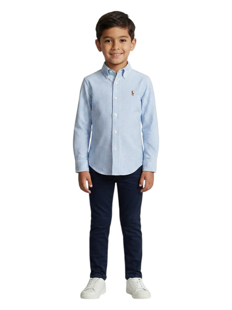 Image for Kids Boy's Stripped Dress-Shirt,Blue