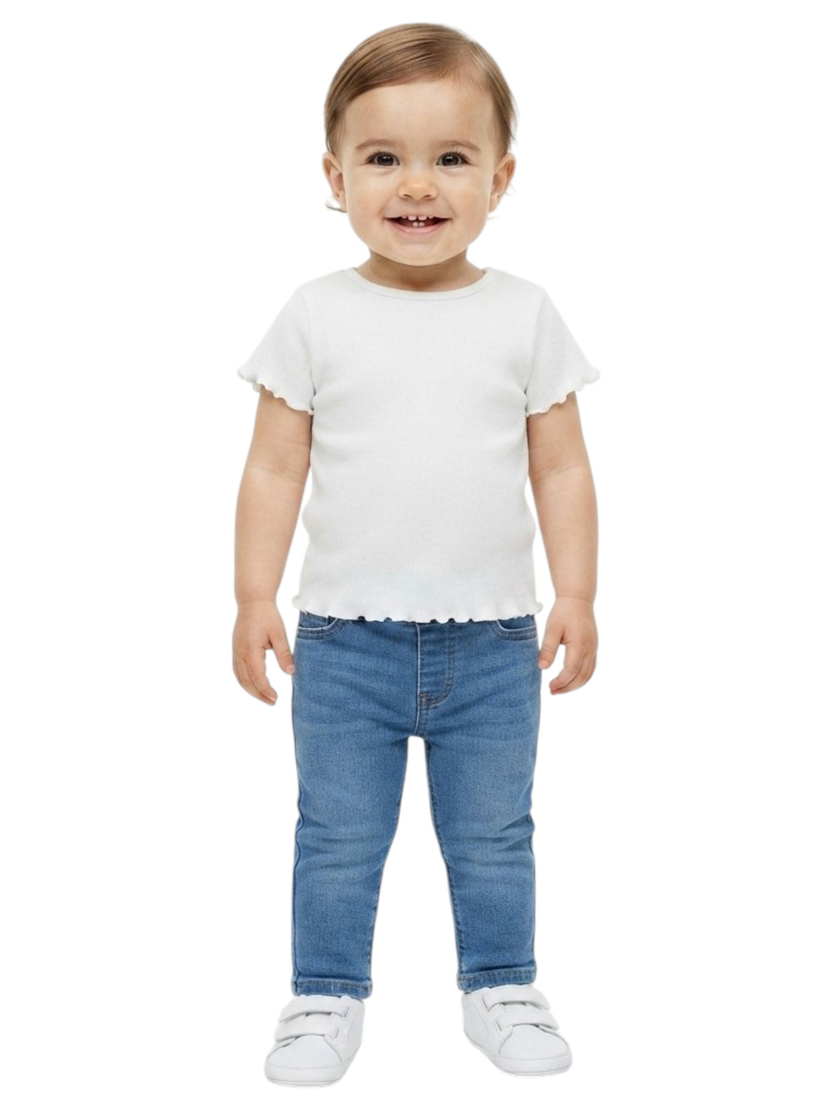 Image for Kids Girl's Ribbed Top,White