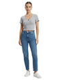 Image for Women's Textured Crop Top,Grey