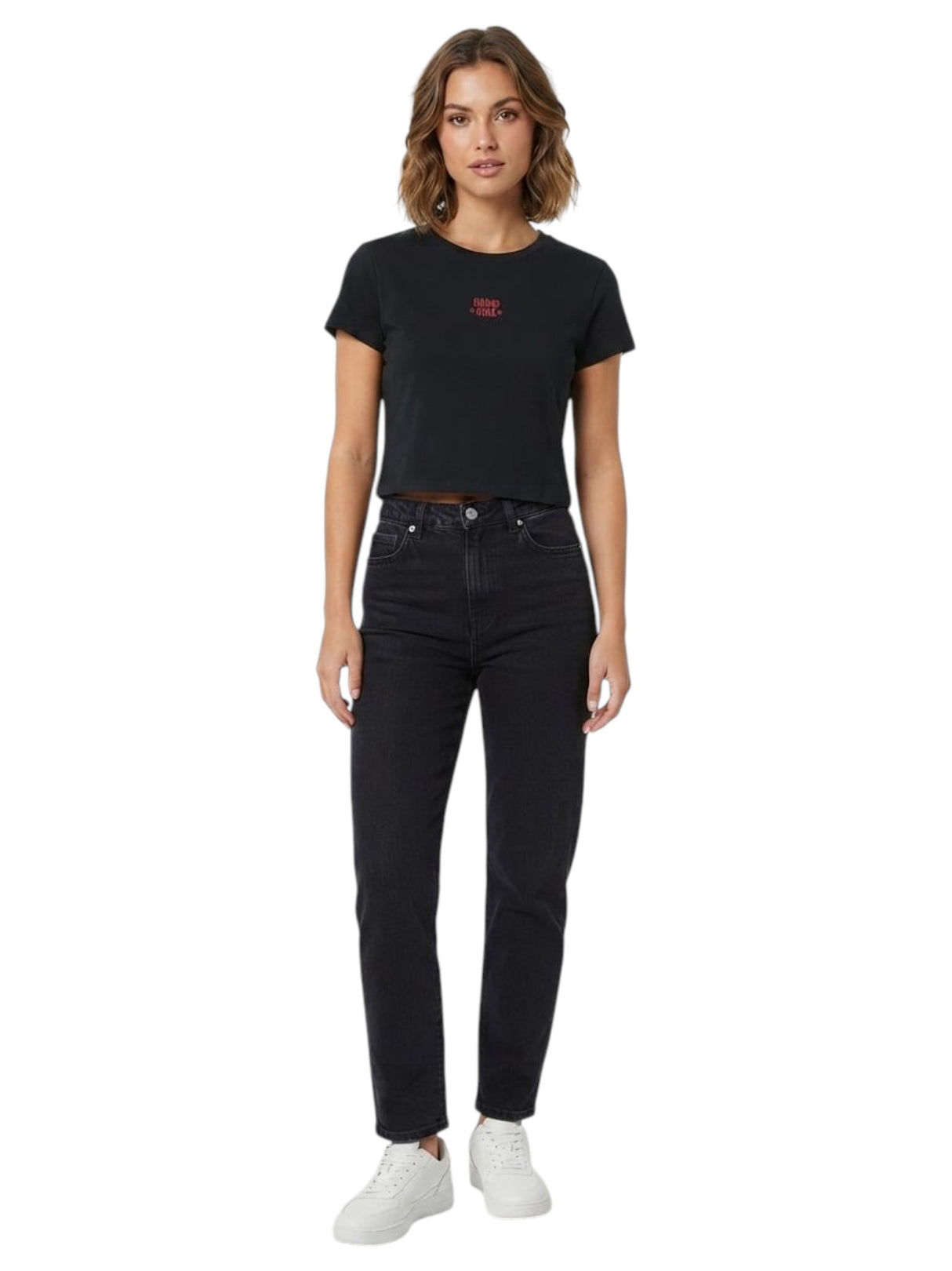Image for Women's Printed Top,Black