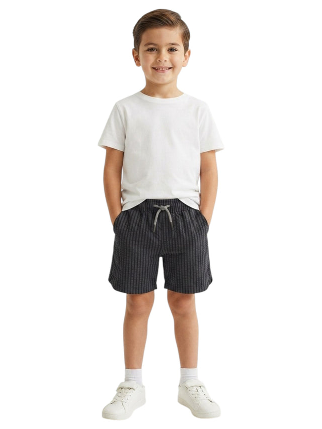 Image for Kids Boy's Striped Short,Dark Grey/Black