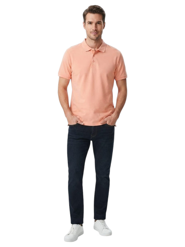 Image for Men's Plain Solid Top,Coral