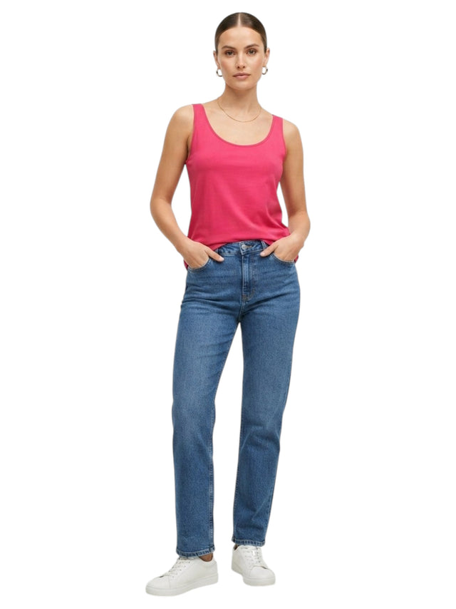 Image for Women's Plain Solid Top,Hot Pink