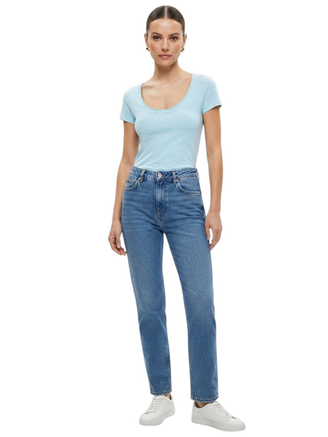 Image for Women's Plain Solid Top,Light Turquoise