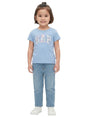 Image for Kids Girl's Brand Logo Printed Top,Blue