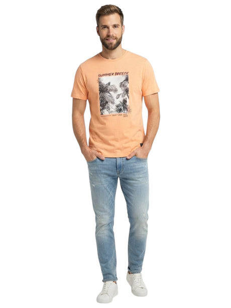 Image for Men's Printed Top,Coral