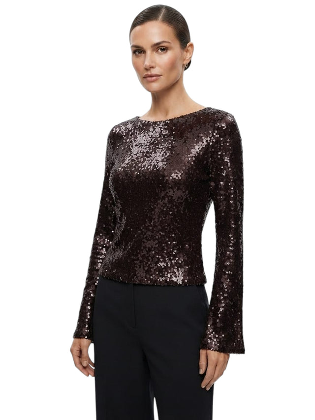 Image for Women's Sequin Top,Brown