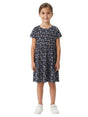 Image for Kids Girl's Printed Dresss,Navy