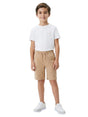 Image for Kids Boy's Plain Solid Cargo Short,Dark Beige