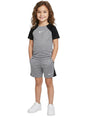 Image for Kids Girl's Colorblocked Sport Set Top & Short,Black/Dark Grey