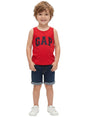 Image for Kids Boy's Brand Logo Printed Top,Red