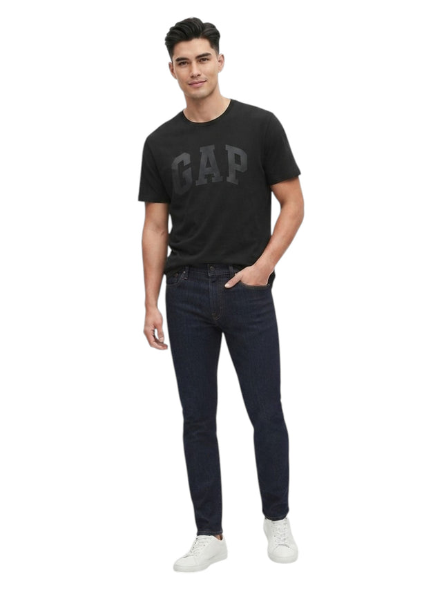 Image for Men's Brand Logo Printed Top,Black