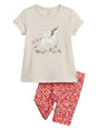Image for Kids Girl's Printed Set 2Pieces,Beige/Red