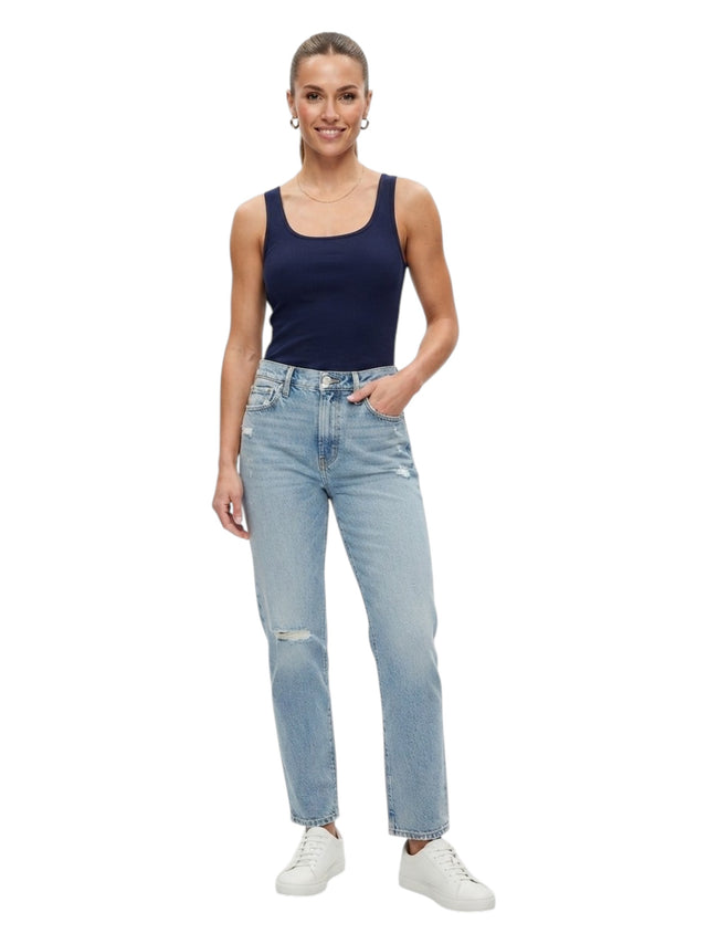 Image for Women's Ribbed Top,Navy