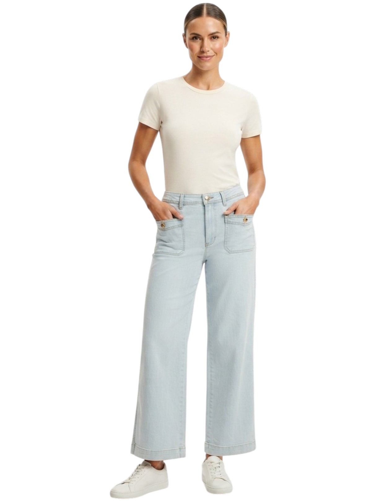 Image for Women's Plain Solid Jeans,Light Blue