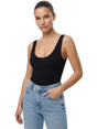 Image for Women's Plain Solid Bodysuit,Black
