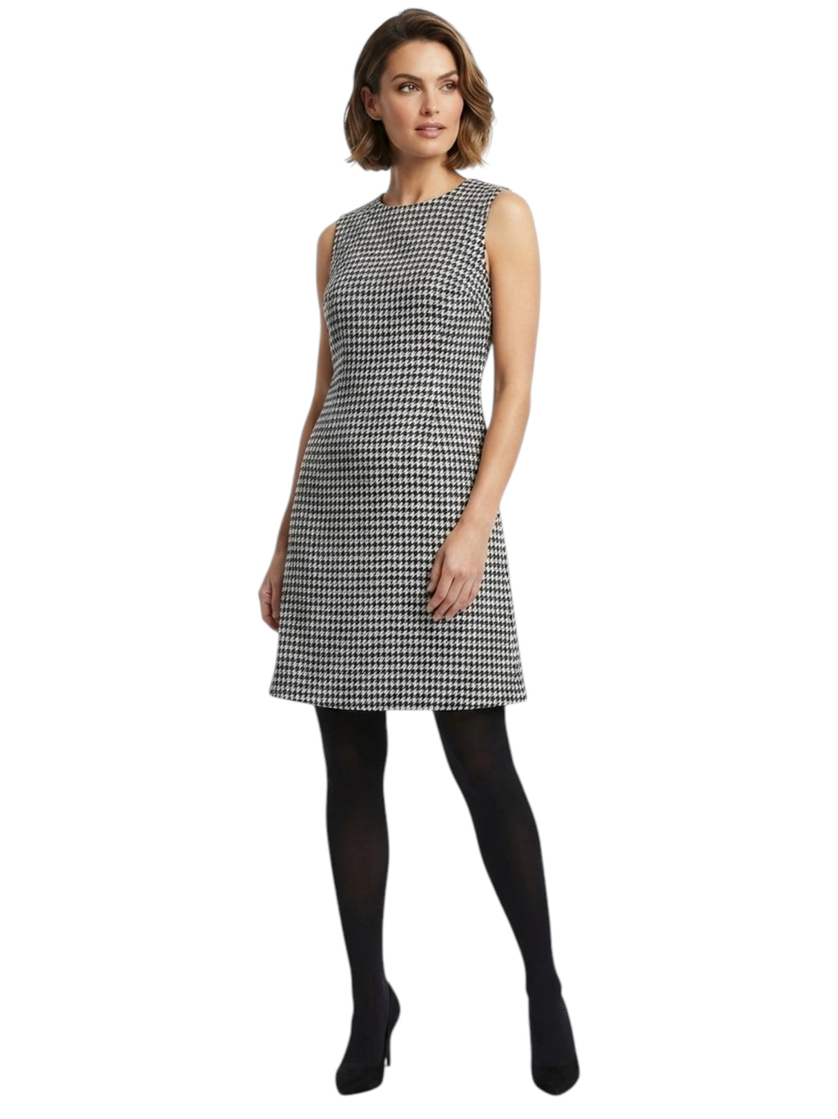 Image for Women's Textured Dress,Black/White