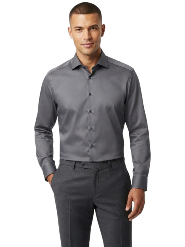Image for Men's Plain Dress Shirt,Grey