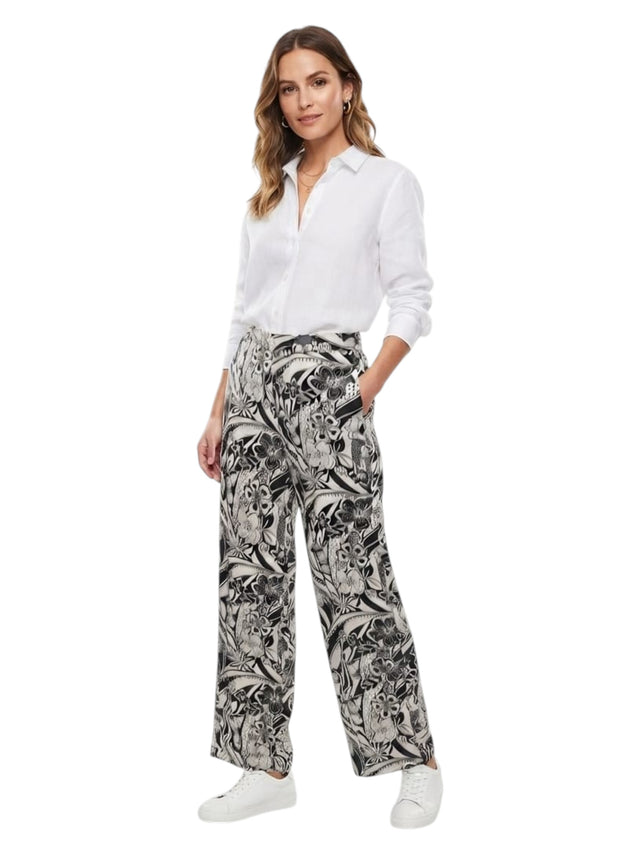 Image for Women's Printed Pants,Black