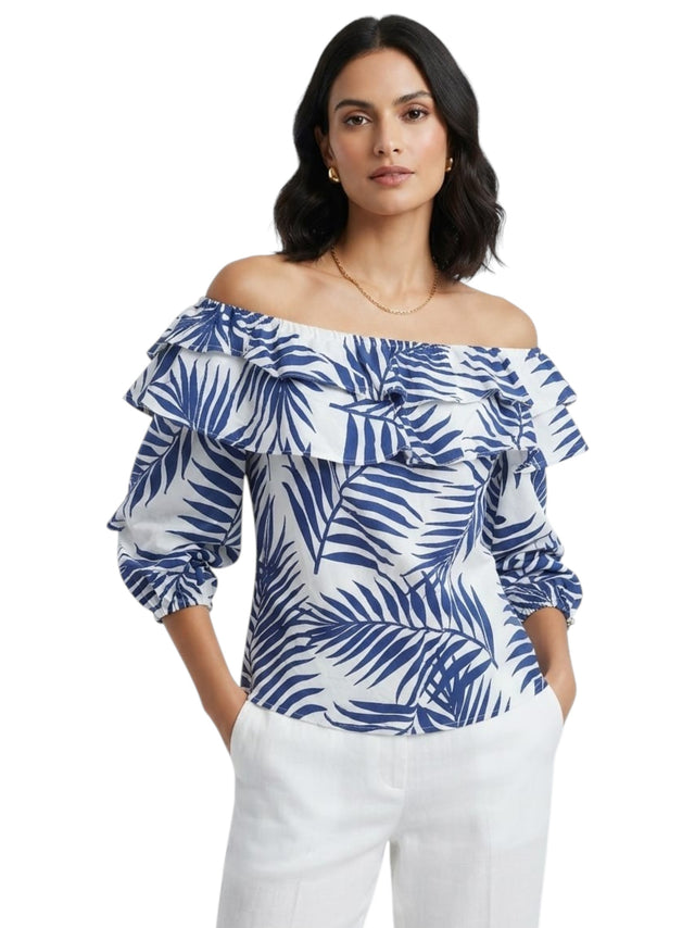 Image for Women's Printed Top,White