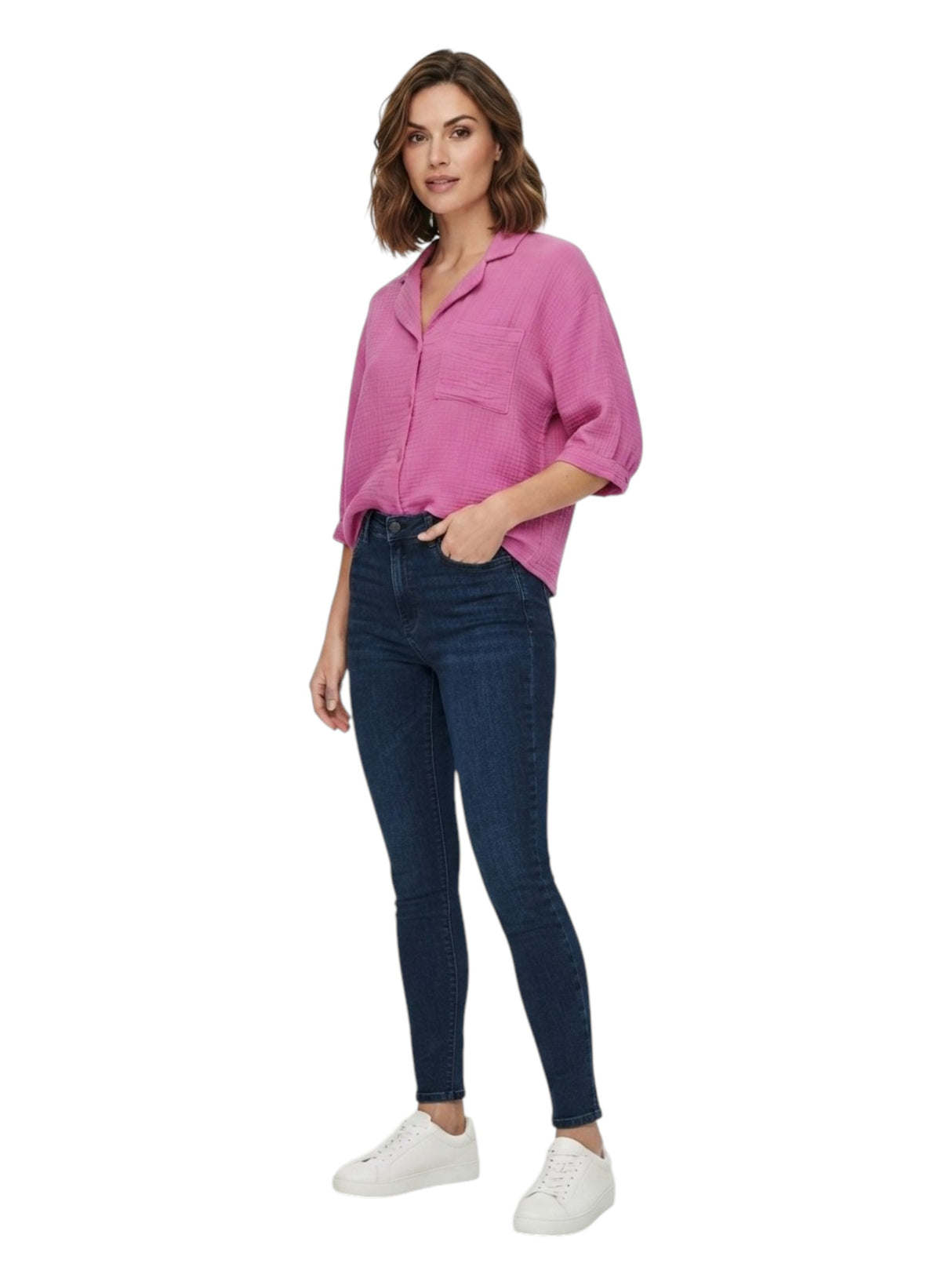 Image for Women's Plain Dress Shirt,Light Mauve