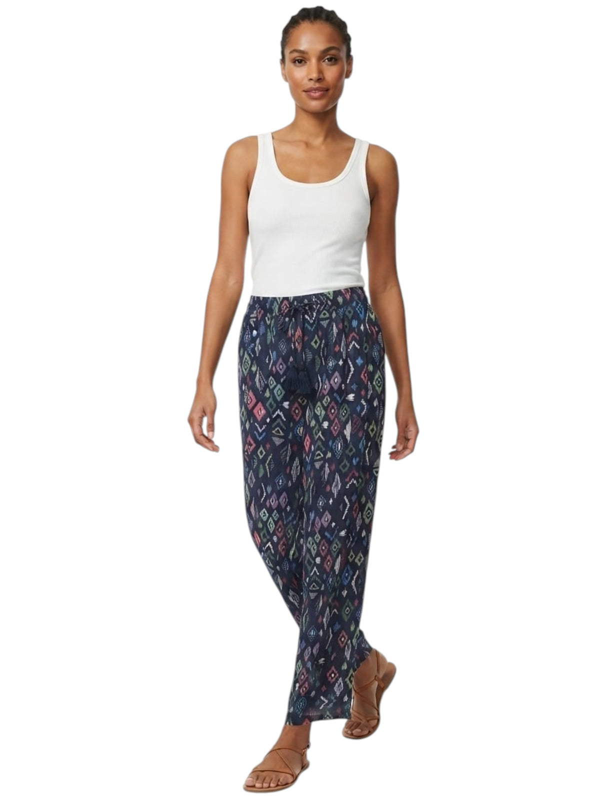 Image for Women's Printed Pants,Navy