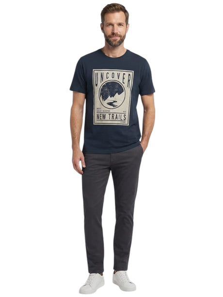 Image for Men's Printed Top,Navy