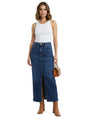 Image for Women's Plain Jeans Skirt,Dark Blue