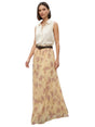 Image for Women's Printed Skirt With Belt,Yellow