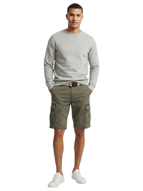 Image for Men's plain Short With Belt,Olive