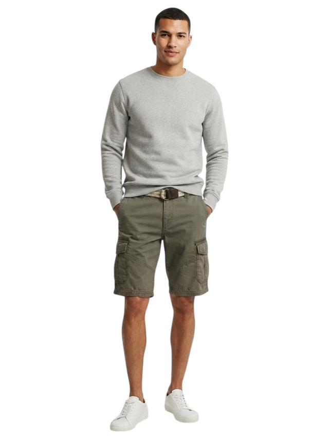 Image for Men's plain Short With Belt,Olive