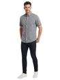 Image for Men's Textured Dress Shirt,Grey
