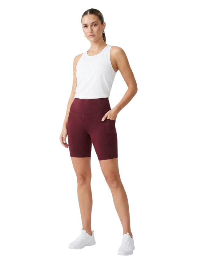 Image for Women's Plain Legging Short,Burgandy