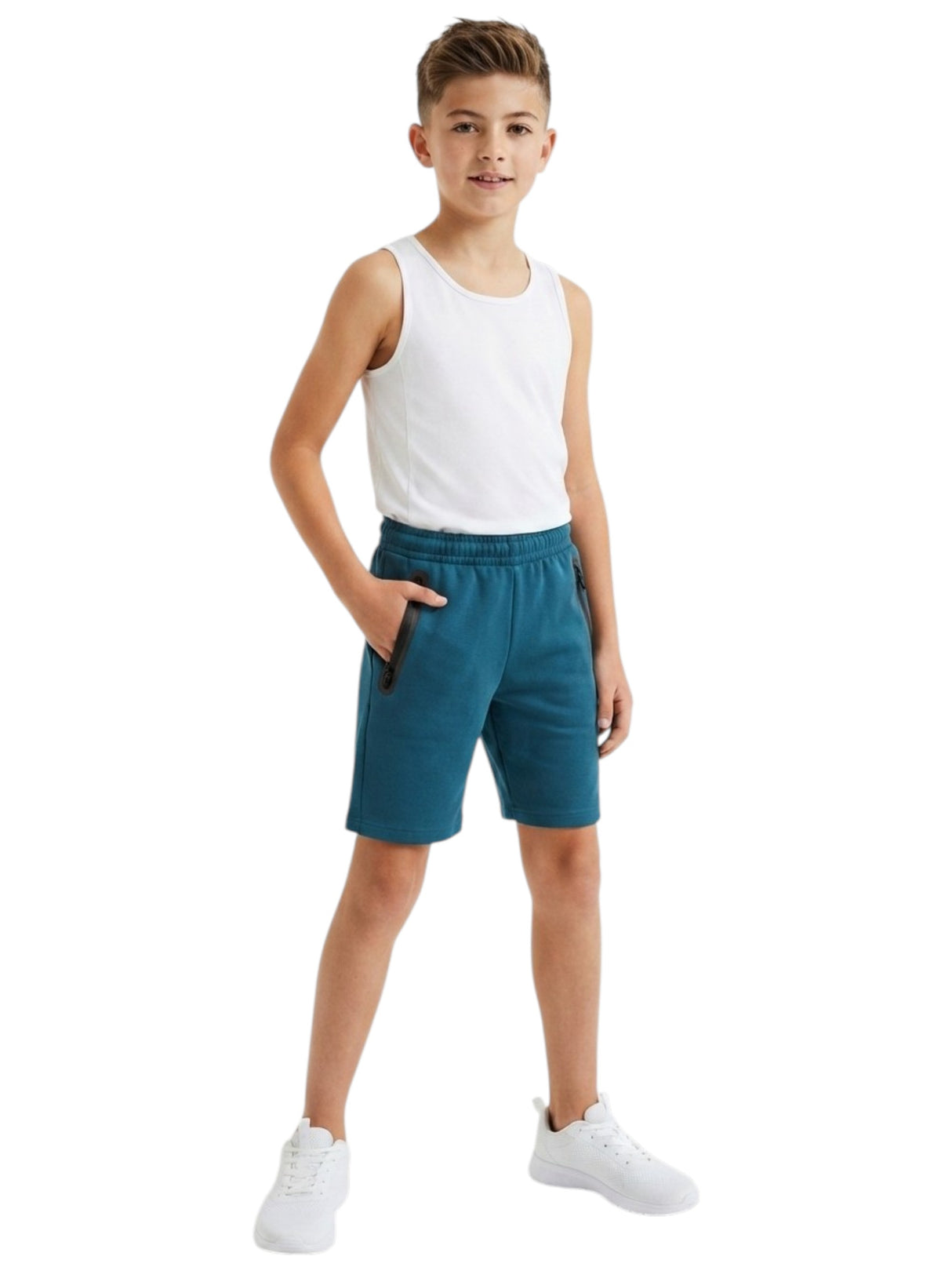 Image for Kids Boy's Plain Short,Dusty Green