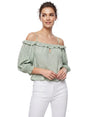 Image for Women's Printed Top,Mint Green
