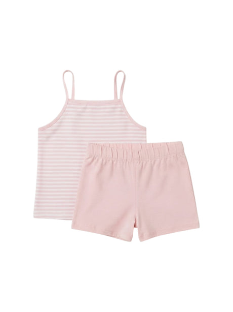 Image for Kids Girl's Striped Sleepwear Set Top & Short,Pink