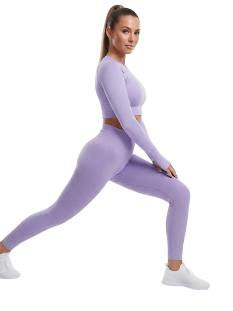 Image for Women's Ribbed Legging,Purple