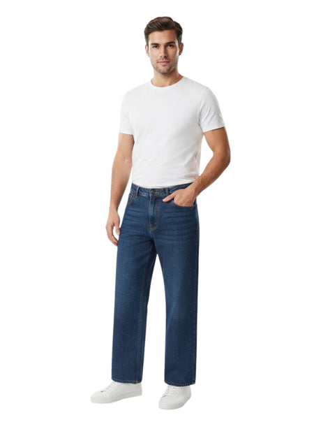 Image for Men's Washed Jeans,Blue