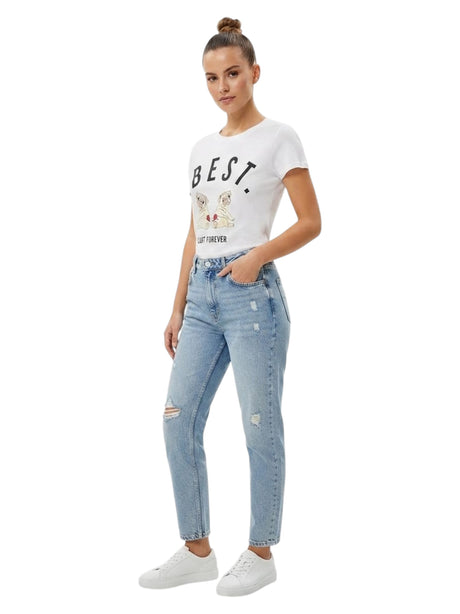 Image for Women's Printed Top,White
