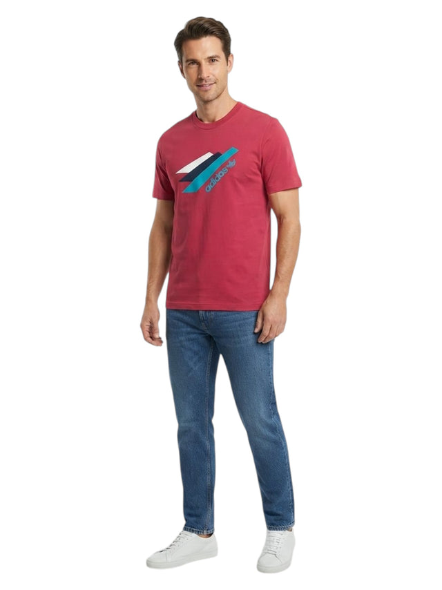 Image for Men's Brand Logo Printed Top,Red