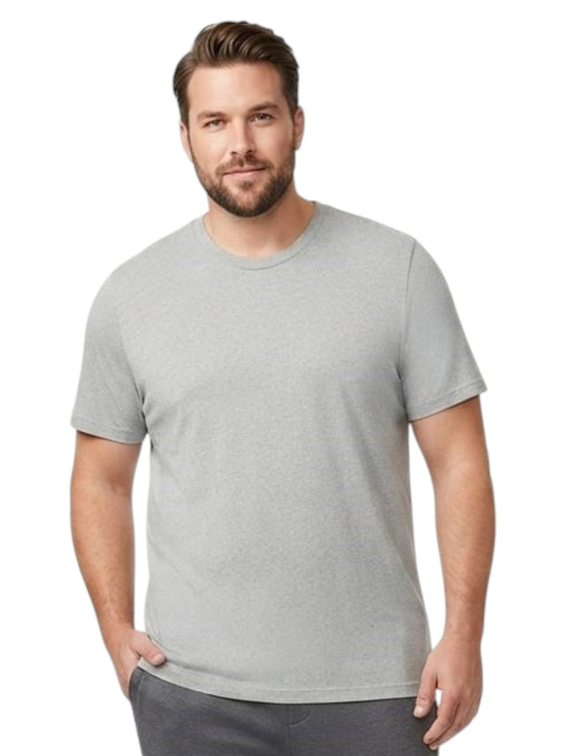 Image for Men's Plain Solid Top,Light Grey