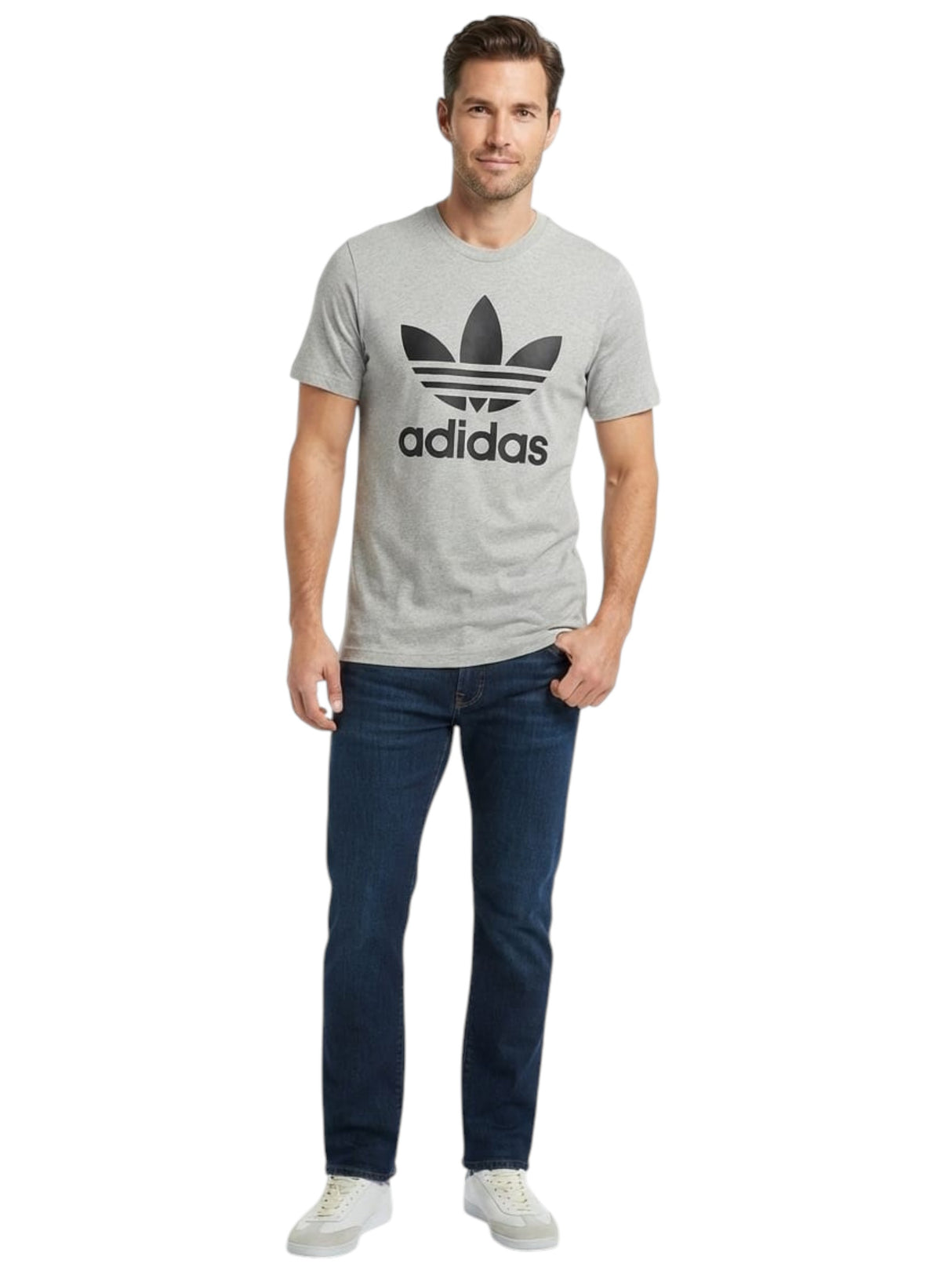 Image for Men's Brand Logo Printed Top,Grey