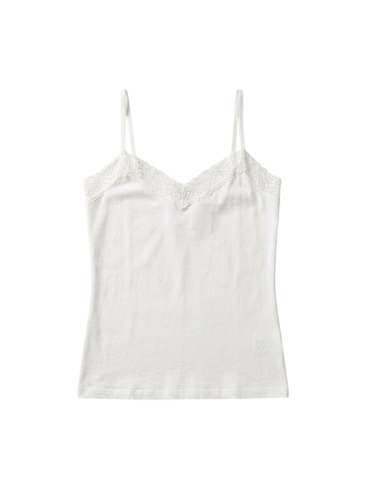 Image for Women's Plain Lace Tank Top,White