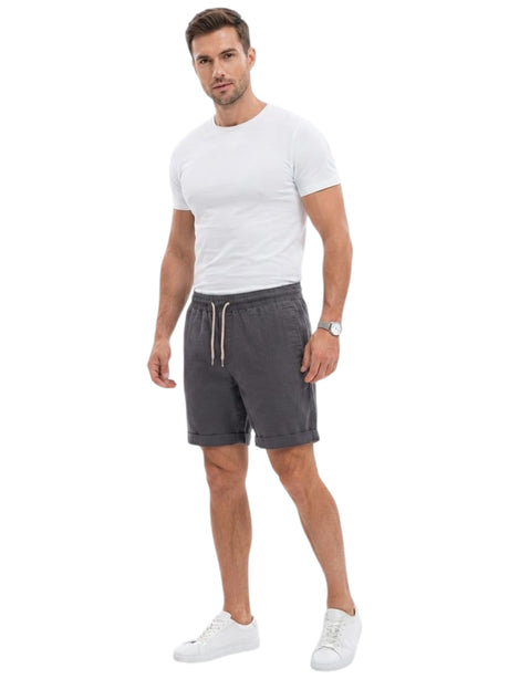Image for Men's Plain Solid Short,Dark Grey